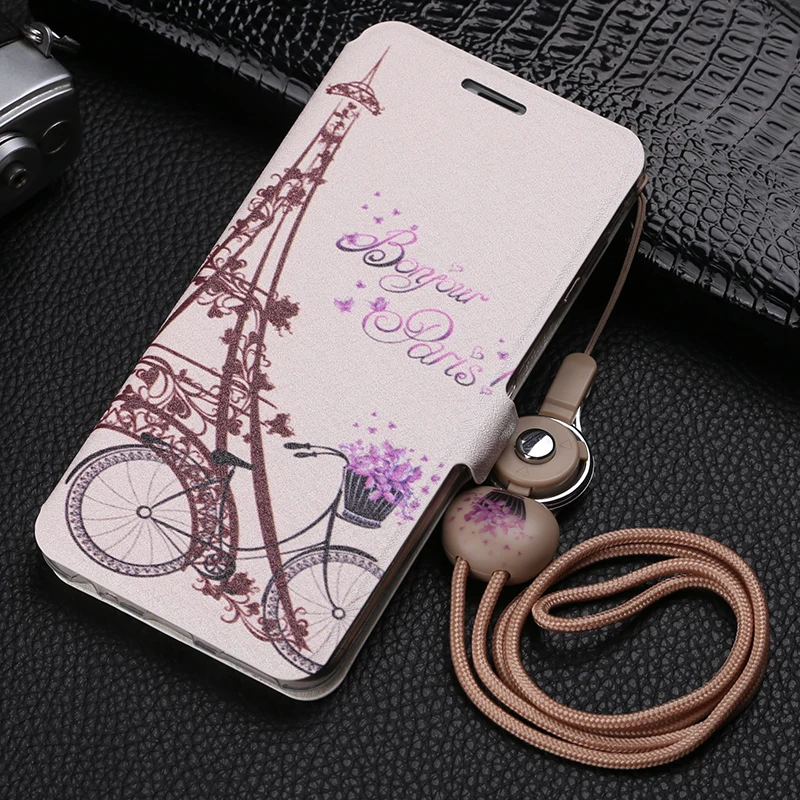 Cute Painted Flip Wallet Stand Leather Case For MEIZU Meilan 5 5S s Cover for meizu meilan note 3 cases | Мобильные телефоны и