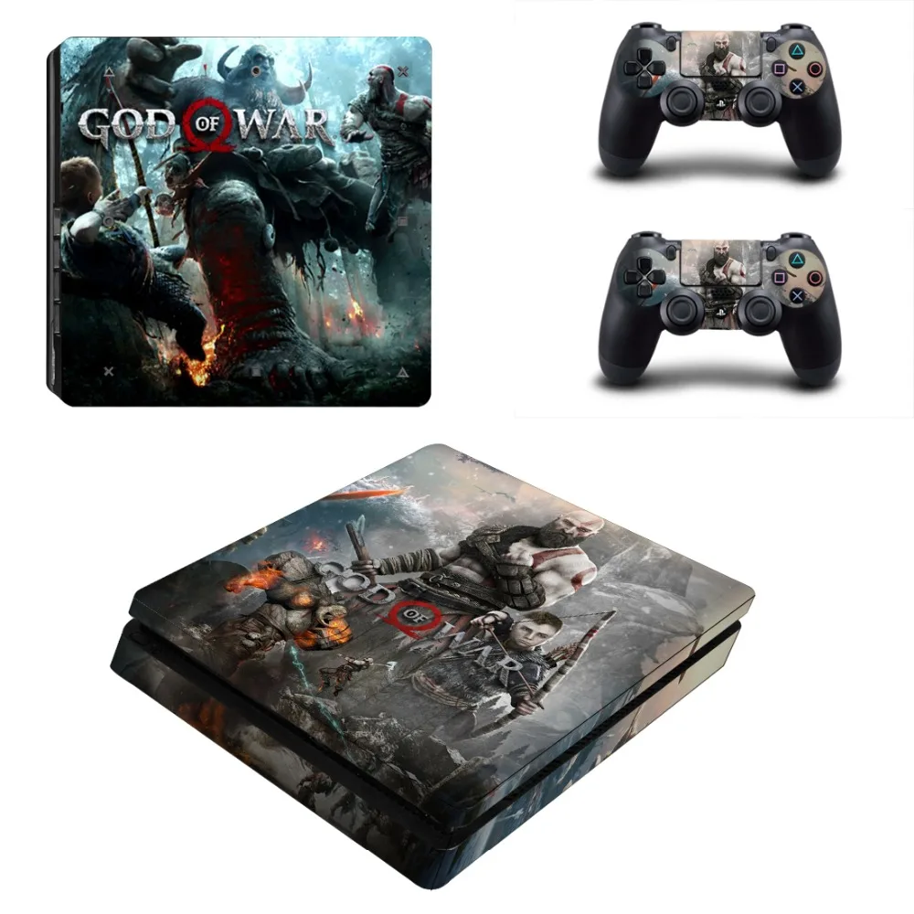 Наклейка God of War 4 PS4 Slim Skin Виниловая наклейка для консоли Dualshock Playstation и 2