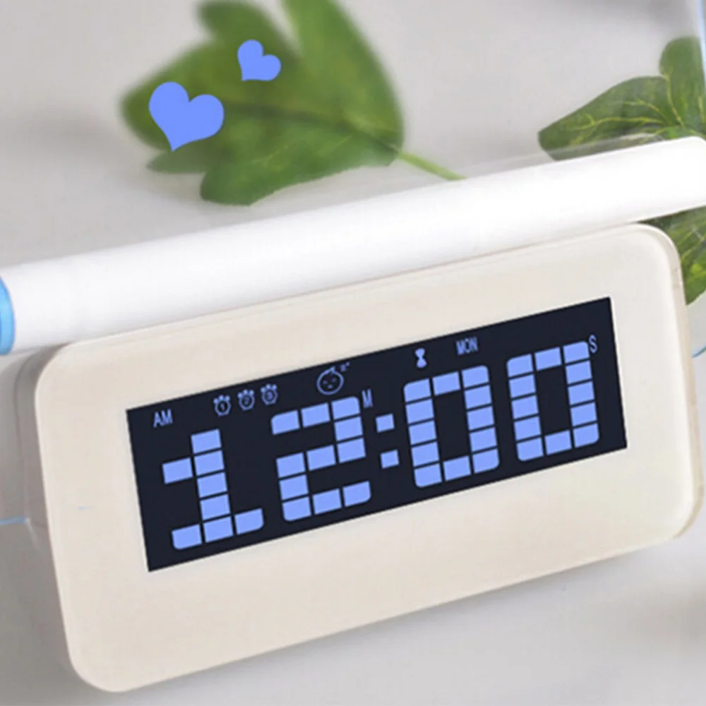 Светодиодный цифровой будильник флуоресцентный с доской сообщений USB 4 портовый