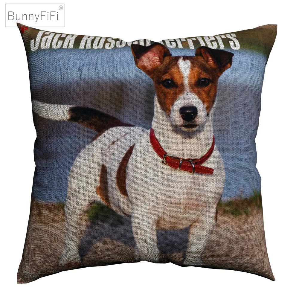 Джек Рассел терьеров собака Стиль декоративное хлопковое белье Наволочка на
