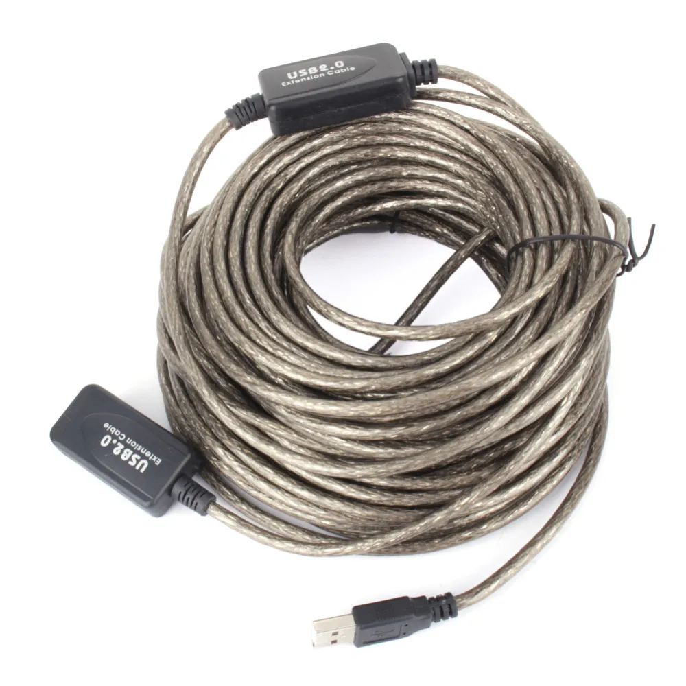 2,0 USB 5 м/10 м/15 м/20 м Удлинительный кабель Активный Кабель ретранслятор для мужчин и женщин высокоскоростной провод USB адаптер для портативных ПК