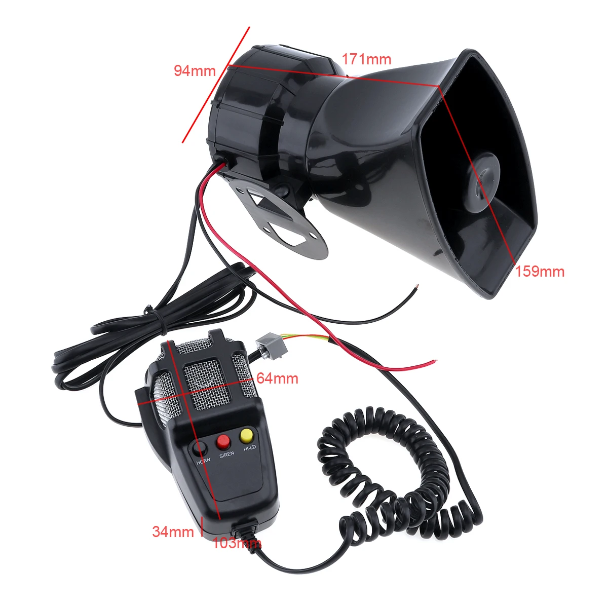 100 Вт 12 В 3 тона громкий звук автомобиля электронПредупреждение противоугонная