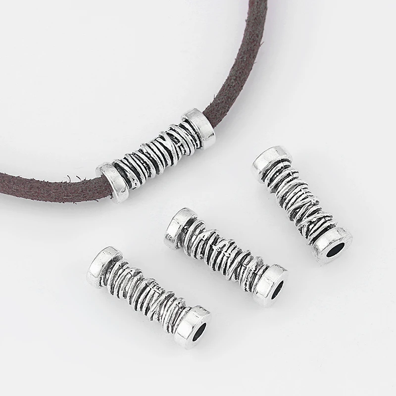 10 шт. Круглые Кожаные разделители для ювелирных изделий 5 мм|jewelry findings|slider spacerround