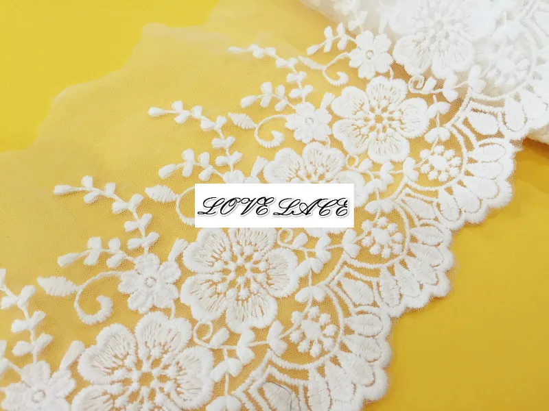 5 ярдов/партия изысканная искусственная вышивка из чистого хлопка рукоделие