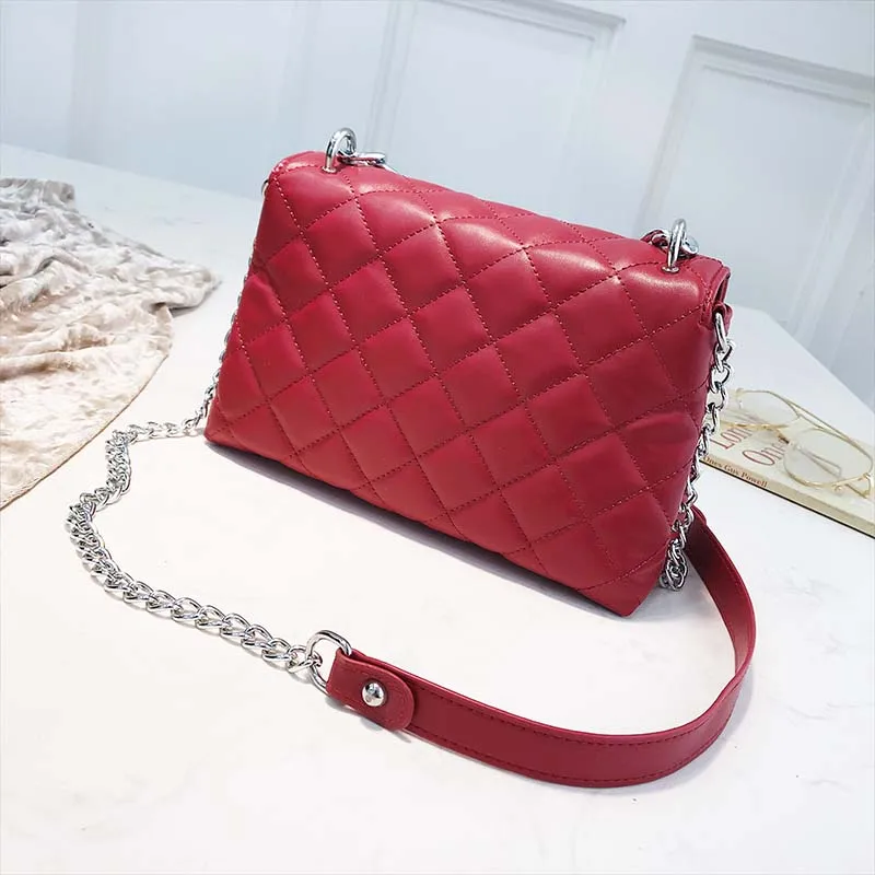 Сумка на плечо CASMOR женская кожаная с цепочкой и кристаллами|Сумки ручками| |