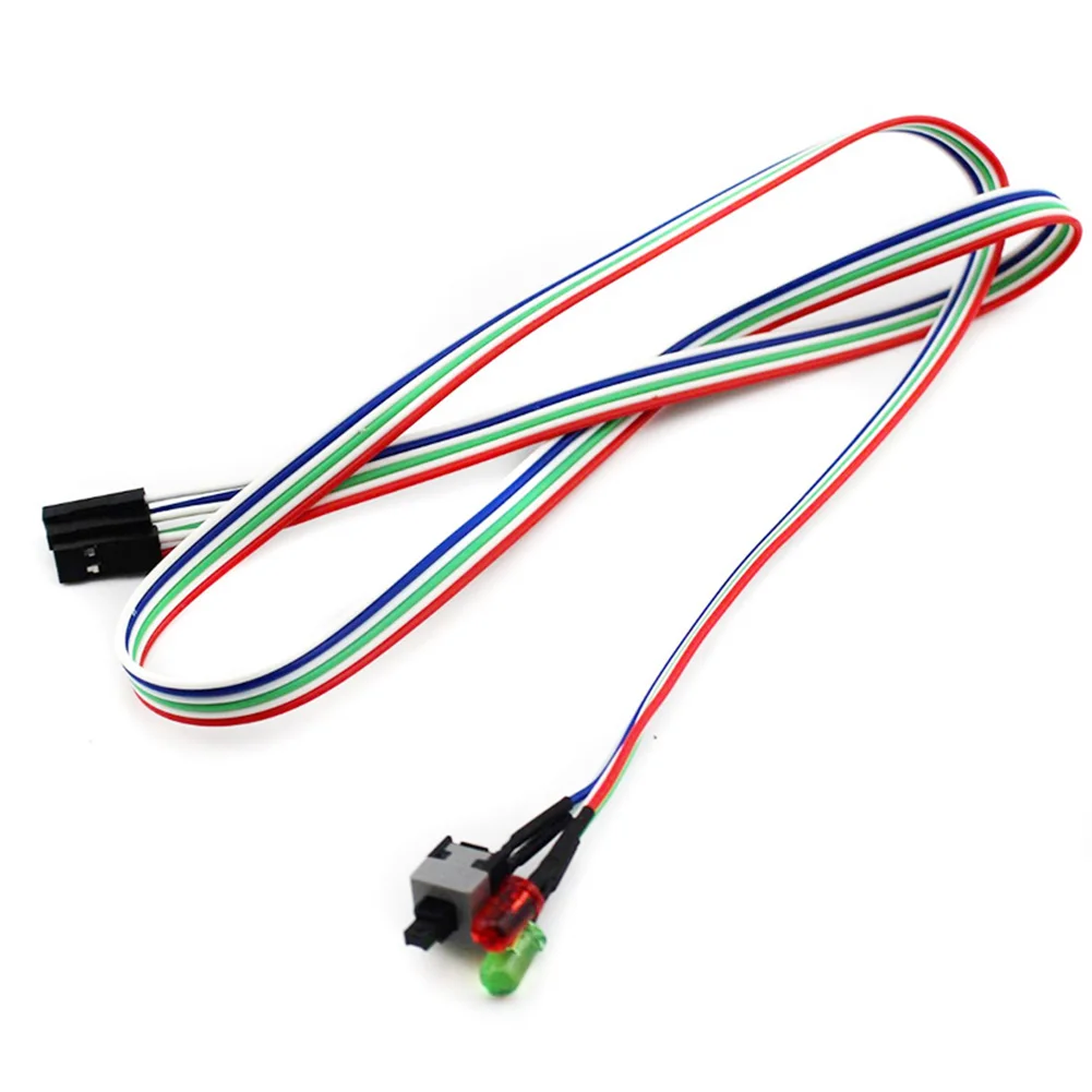 2 шт. ATX компьютерный ПК настольный корпус питания на Сброс переключатель кабель с