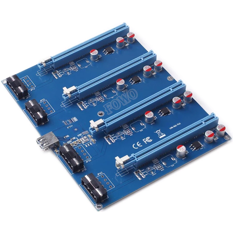 PCI-Express PCIe 1-4 PCI express 16X Слоты Riser Card PCI-E 1X внешний 4 слота адаптер PCIe порт мультипликатор для майнинга
