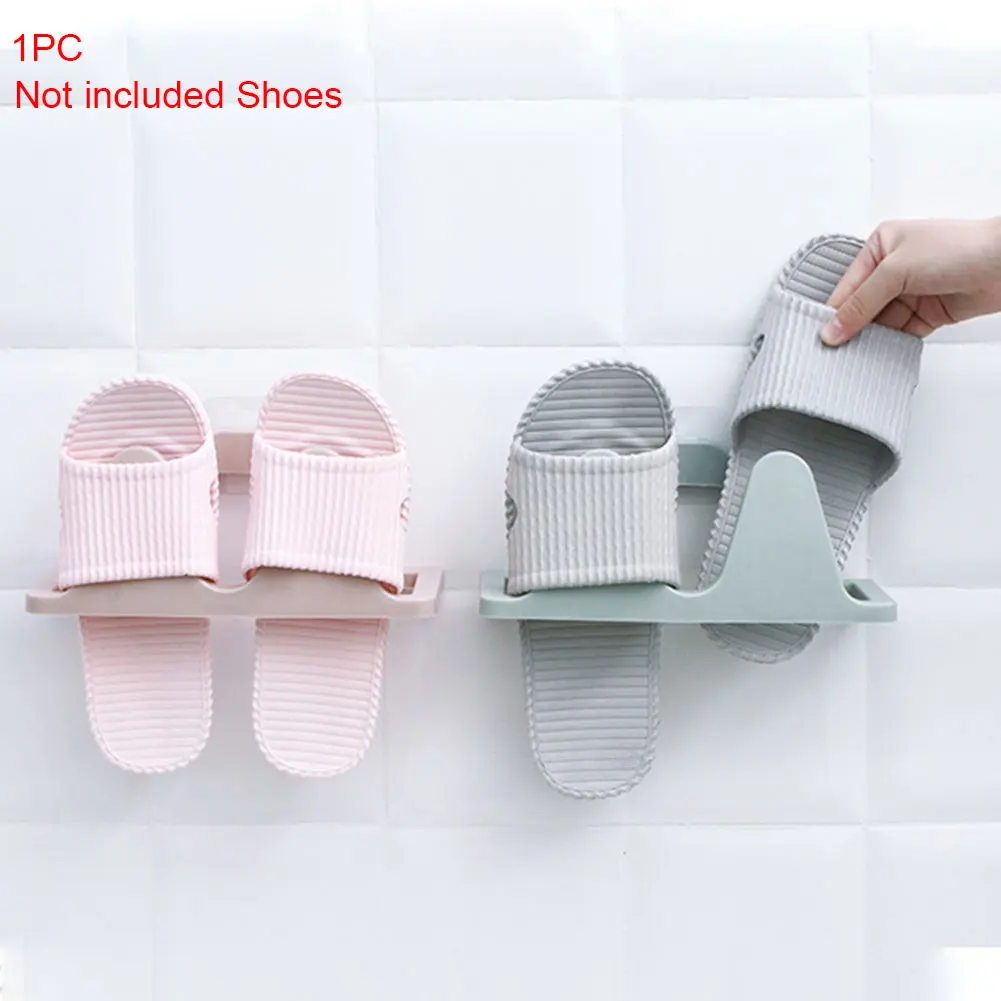 Стеллаж для хранения обуви домашние тапочки наклейка ванной полки Органайзер