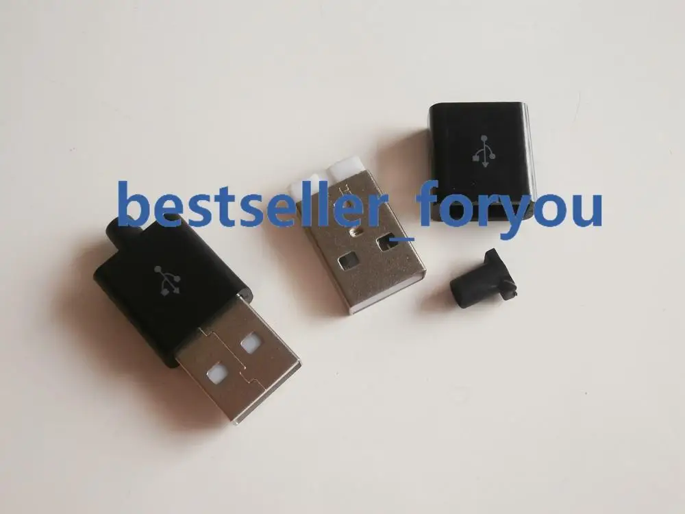 5X USB 3. 0 Type-A штекер 4-контактный переходник паяльный разъем черная крышка 3 шт. |