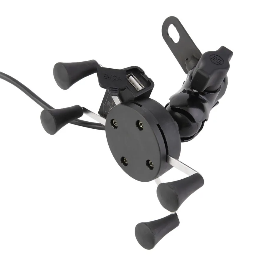 Универсальный мотоциклетный держатель KHISOL для сотового телефона 12 В GPS с