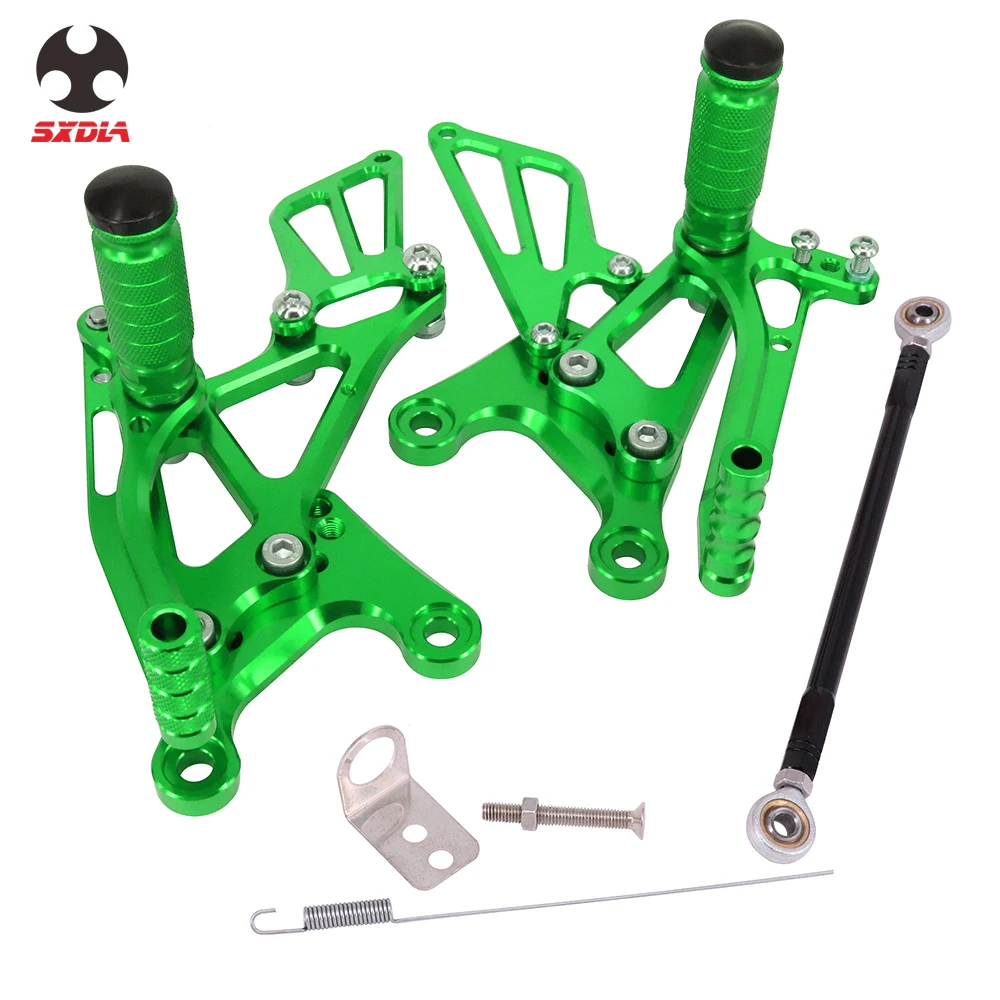 Мотоцикл CNC Регулируемые подножки задний Набор опорные подножки для Kawasaki NINJA zxzx6r ZX 6R 2005 2006 2007 2008