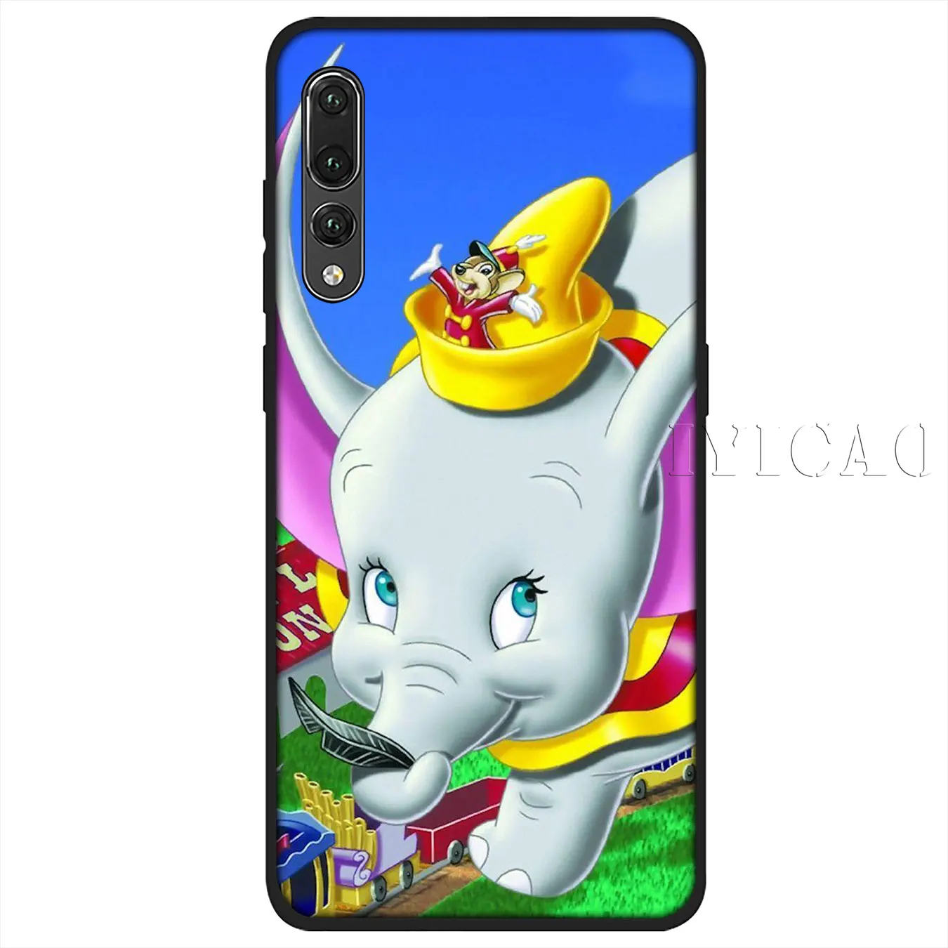 IYICAO Dumbo Cute elephant Anime Soft Silicone Case for Huawei P30 P20 Pro P10 P9 P8 Lite Mini 2017 2016 P smart Z 2019 Cover |