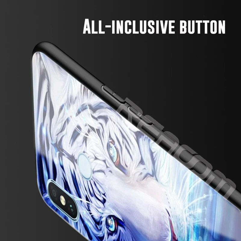 Glass Cover Phone Case for Xiaomi Redmi 5 Plus Silicone Shockproof Xiami Xioami Mi 8 A1 5X RedMi Note 4X Pro |