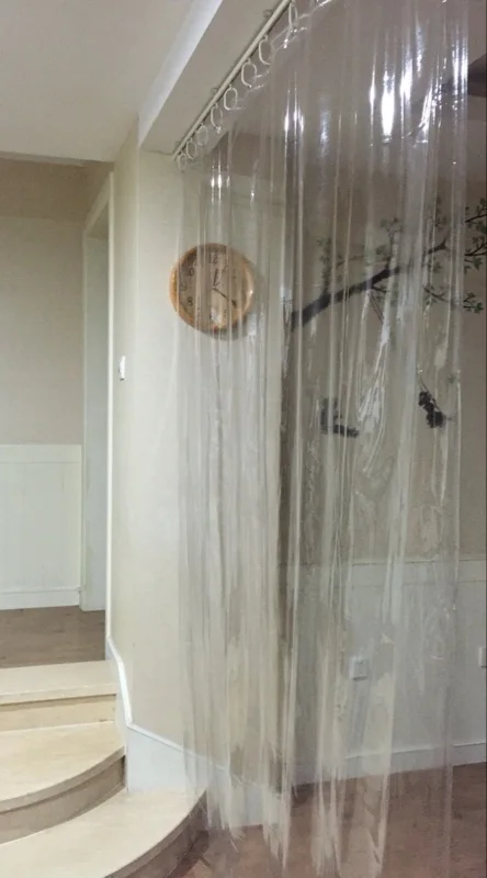 Занавеска для душа ПВХ прозрачная 180x180 см|curtains for|curtains for bathroomcurtain the bathroom |