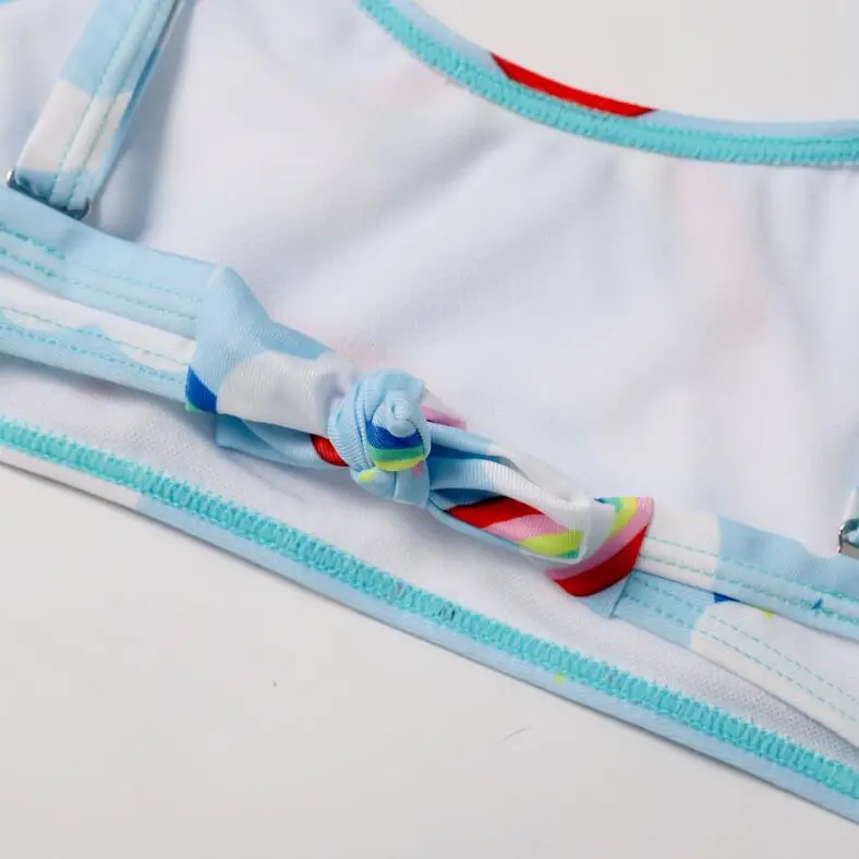 Комплекты из 2 предметов для девочек Купальник светильник синий Радуга белые