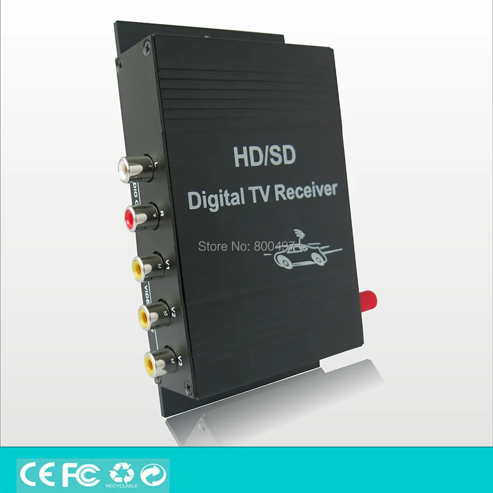 Автомобильный ATSC USA цифровой ТВ приемник HD 1080P HDMI CVBS Мобильный тюнер коробка