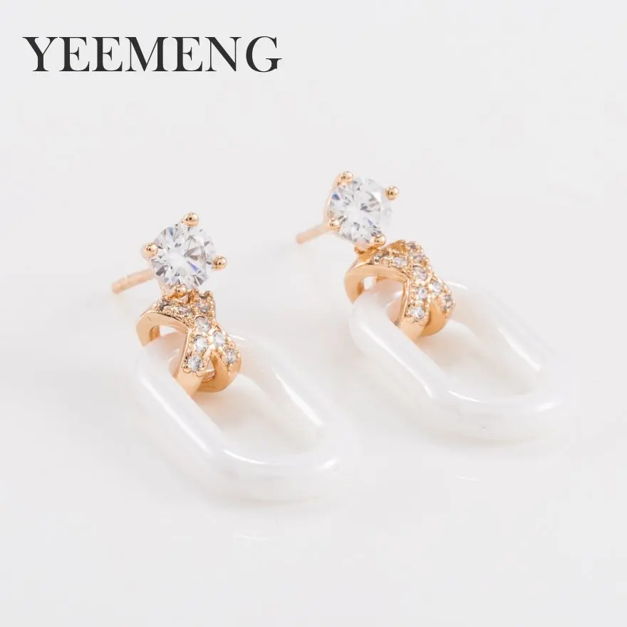 Женские Висячие серьги YEEMENG элегантные серьги-подвески квадратной формы из