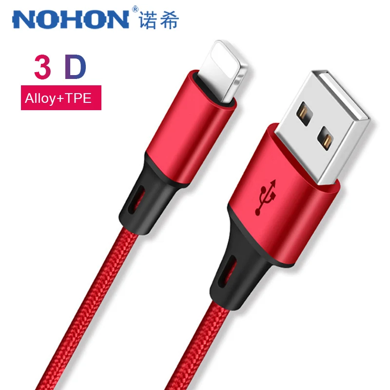 NOHON микро usb-кабель для освещения зарядный кабель 2 в 1 для Iphone X, 8, 7, 6, XS MAX Plus samsung Galaxy S7 S6 мобильный фаст Зарядное устройство Шнур