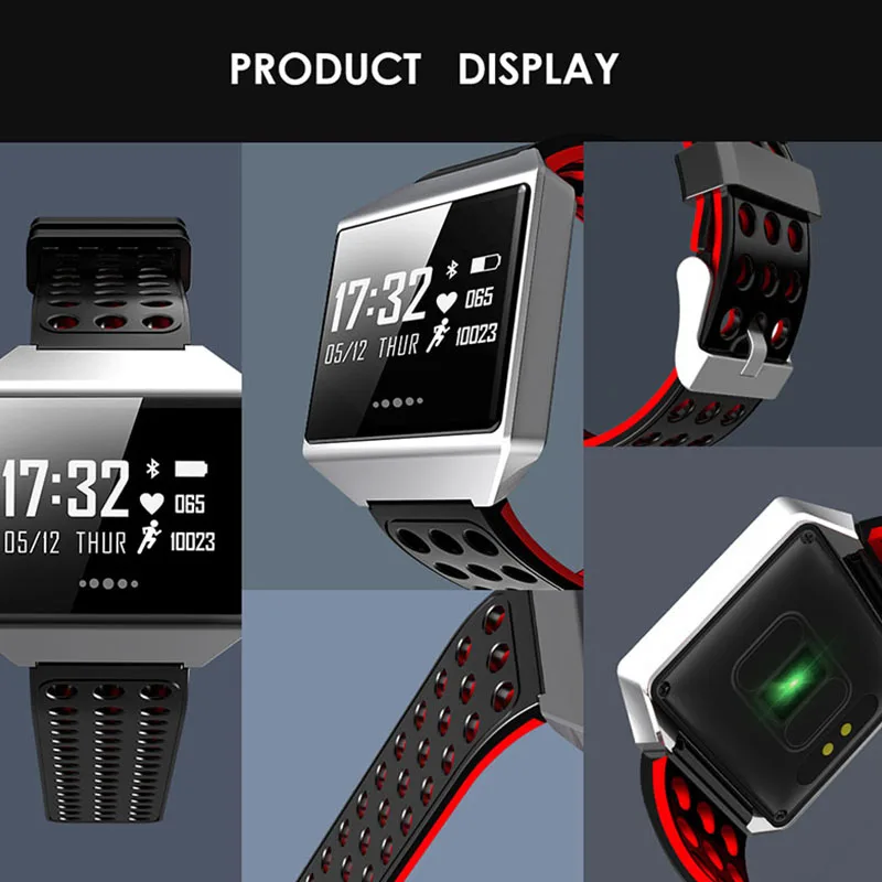 Мужские Смарт-часы с монитором сердечного ритма шагомером калорий спортивный