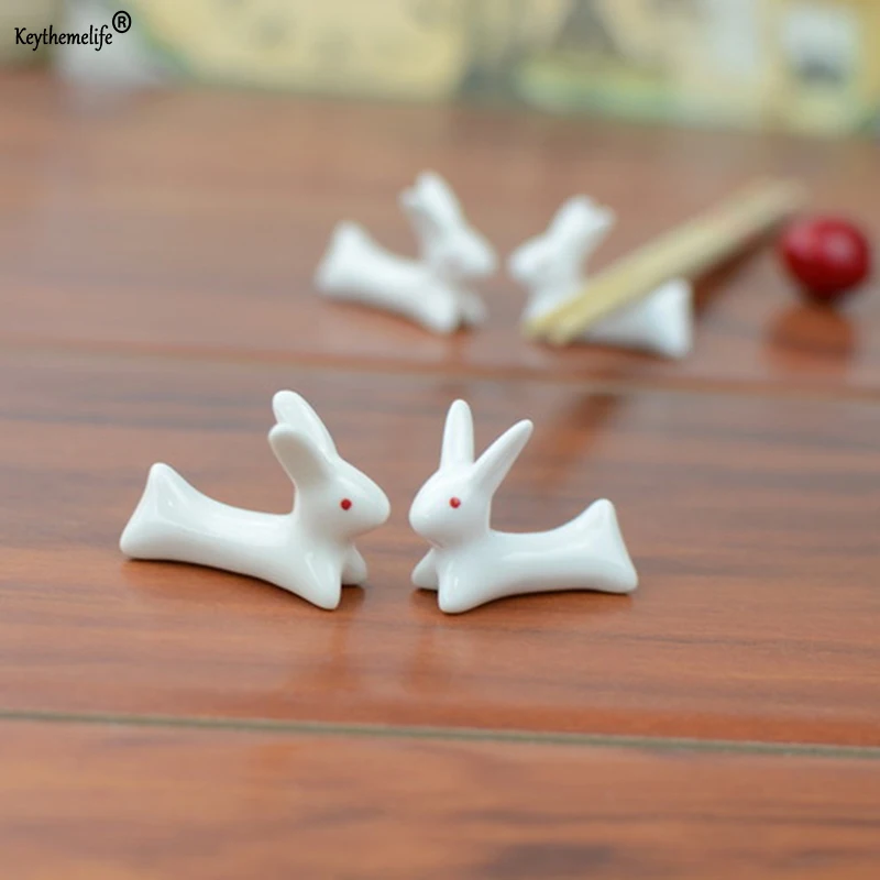 4 шт./компл. Милая керамическая посуда стойка фарфоровая ложка вилка палочки для