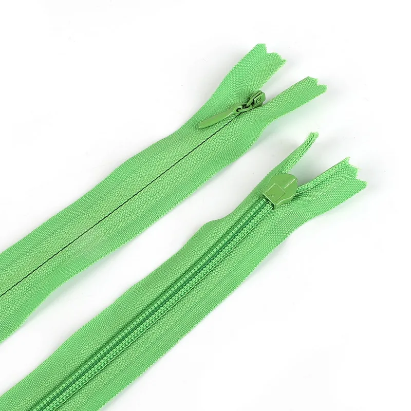 Green 10 шт. 28/35/40/50/55/60 см длинные невидимые молнии белый/серый /красный/розовый DIY нейлон катушки молнии для шитья одежды/сумки/домашний текстиль - Цвет: Green