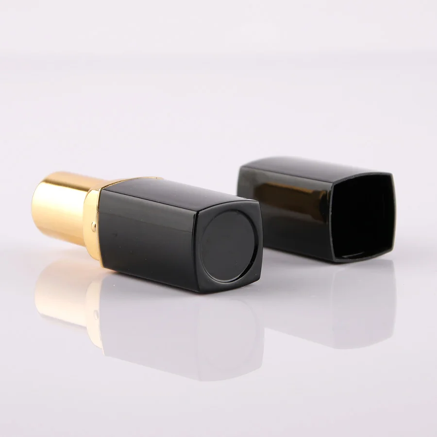 5/50PCS 12.1MM Black Aluminum Llipstick Tube Empty Square Lip Balm Case DIY Bottle Cosmetic Container Make Up Tool | Красота и