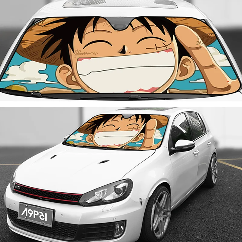 Цельнокроеный солнцезащитный козырек для лобового стекла автомобиля Monkey D Luffy