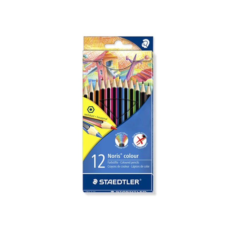 STAEDTLER 24 цвета s Noris цветной карандаш немецкая импортная шестиугольная зеленая