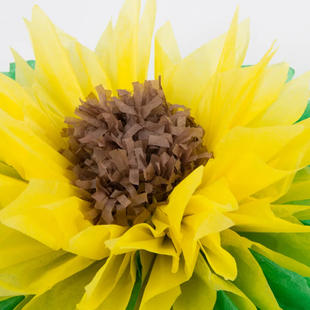 30 см набор из 3 тканевых бумажных подсолнухов Декор Gerbera Daises для мороженого свадебный душ Свадебная вечеринка Детский душ день рождения