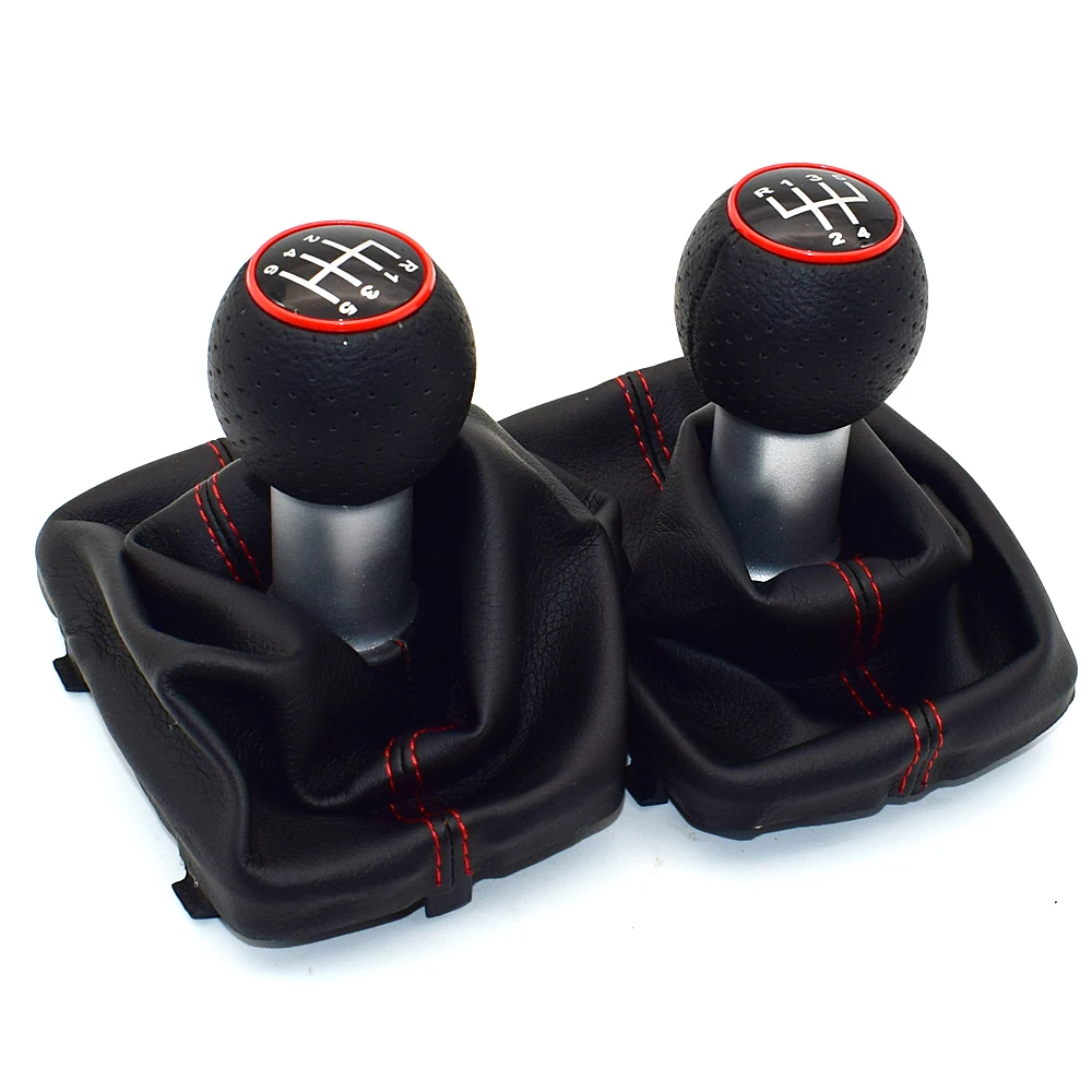 6 Speed 5 Speed Gear Shift Stick Lever Knob Gaiter Gaitor Boot Cover For Audi /A3 /S3 8L 2001 2002 2003