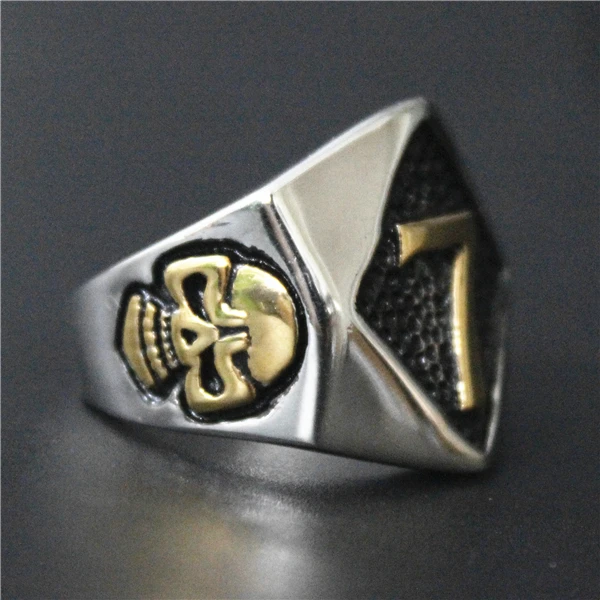 Кольцо с черепом унисекс из нержавеющей стали 316L | Украшения и аксессуары