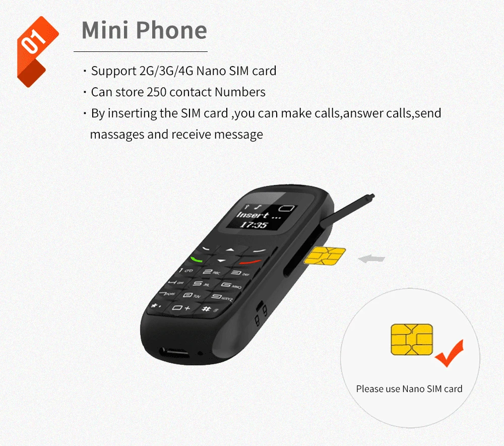 Mosthink L8star Bm70 мини мобильный телефон Wrieless Bluetooth наушники Ceellphone стерео GSM разблокированный телефон тонкий Gsm маленький телефон