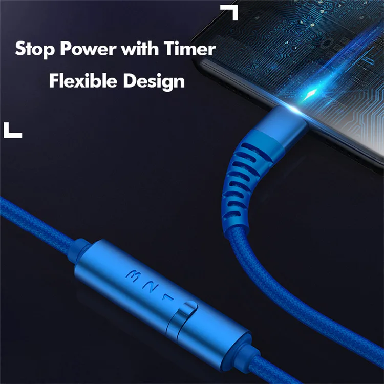 2 шт. в упаковке, 2 м, 5 А, кабель для быстрой зарядки USB 3,1 type C с таймером, выключатель питания для huawei P20, поддержка Quick Charge 4,0