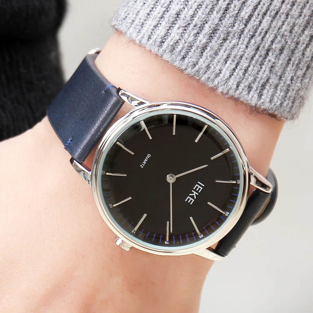 2018 новые мужские наручные часы из натуральной кожи повседневные IEKE Брендовые