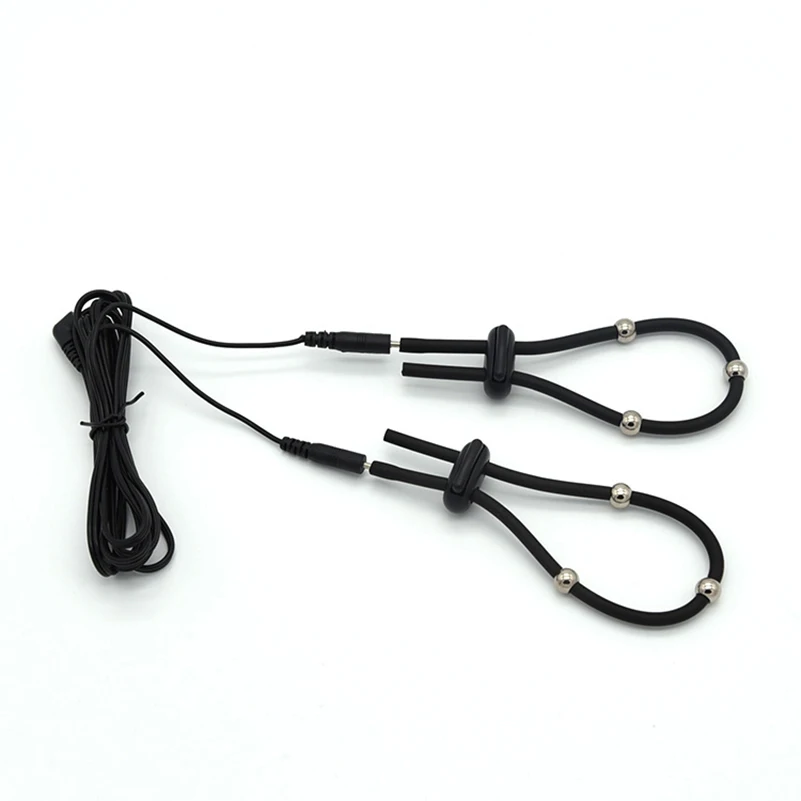 Электрический ударный стальной шарик кольцо для пениса Электро Секс Кольца