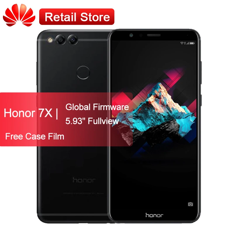 Глобальная прошивка huawei Honor 7X4 г телефон 5 93 &quotполный вид экран 2160*1080 Kirin 659 Android 7 0