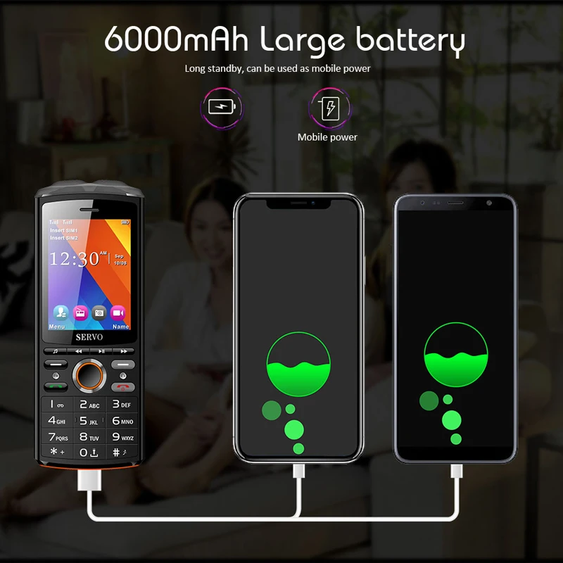 SERVO R25 мобильный телефон с 2 8 дюймовым ЖК дисплеем Bluetooth 5 0 TWS беспроводная связь