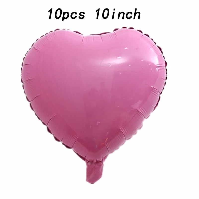 10p 10inch pink 1 шт. большая любовь и сердца 18 inch Фольга шарики для свадебного украшения шарики для День Рождения вечерние украшения для взрослых ко Дню Святого Валентина Декор - Цвет: 10p 10inch pink