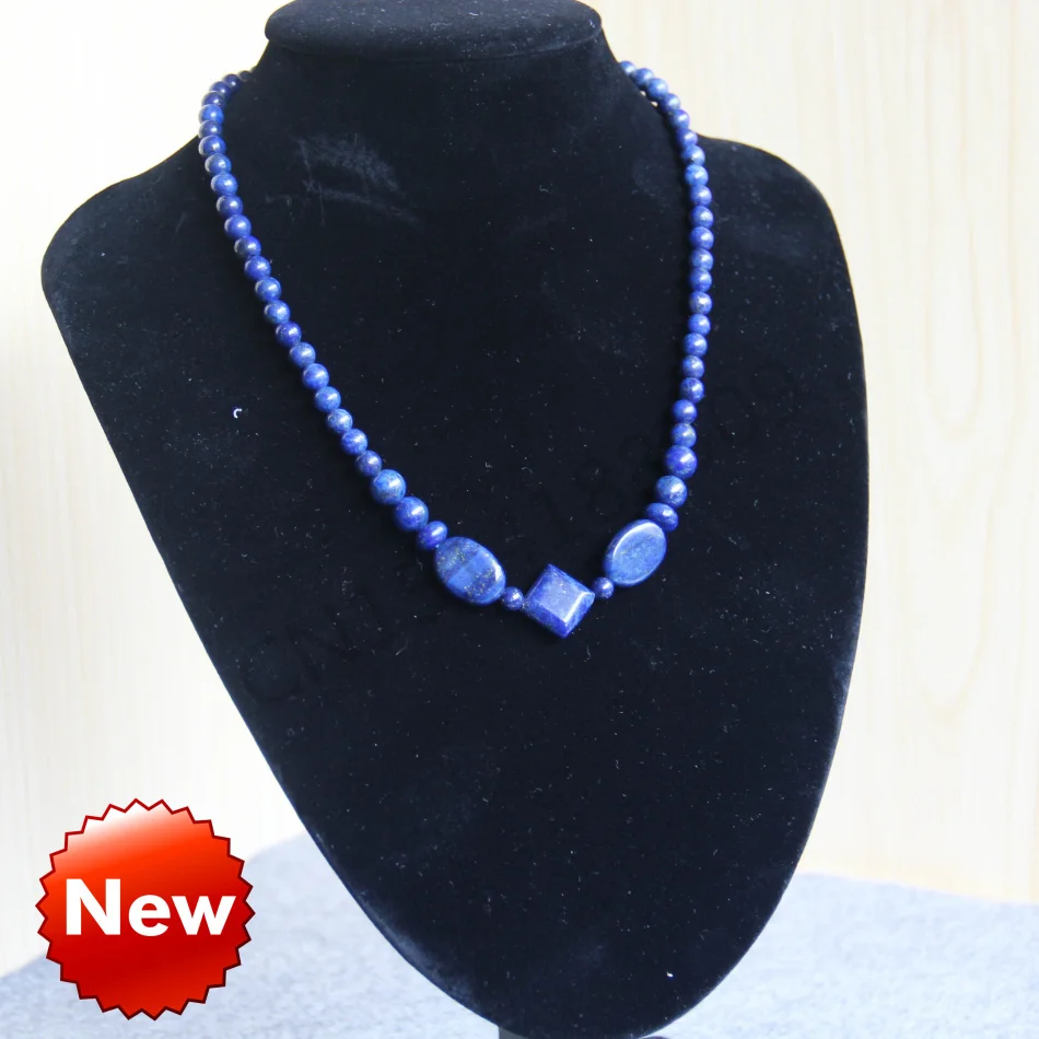 Классические этнические первые ювелирные изделия 8 мм голубой лазурит бусы