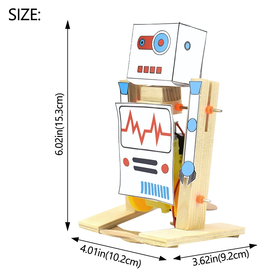 Walking Robot Model Kits Toys for Boys Wooden Electric Experiment Science Handmade Assembly Models Educational Toy Study Hobbies