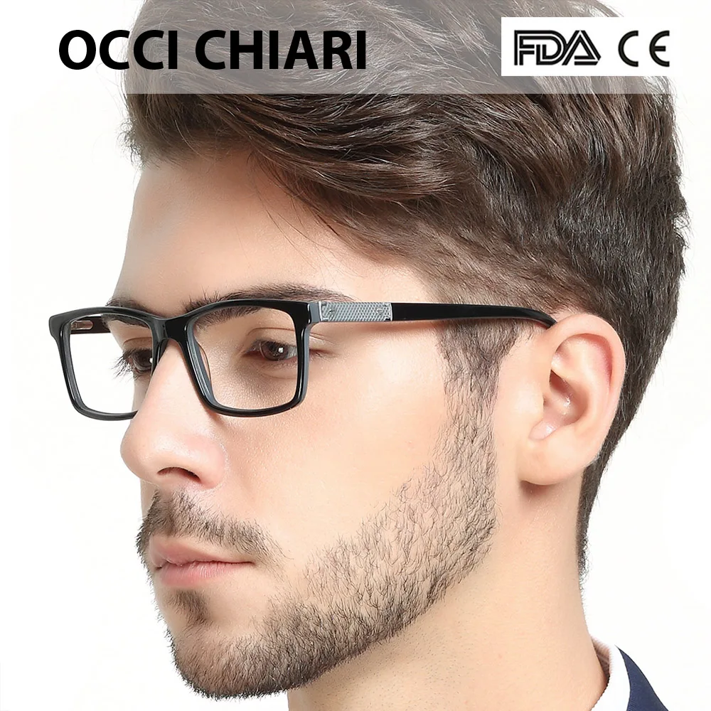 OCCI CHIARI мужские очки оправа оптическая Мужская классическая квадратная ацетатная оправа для очков при близорукости очки W-CACCI