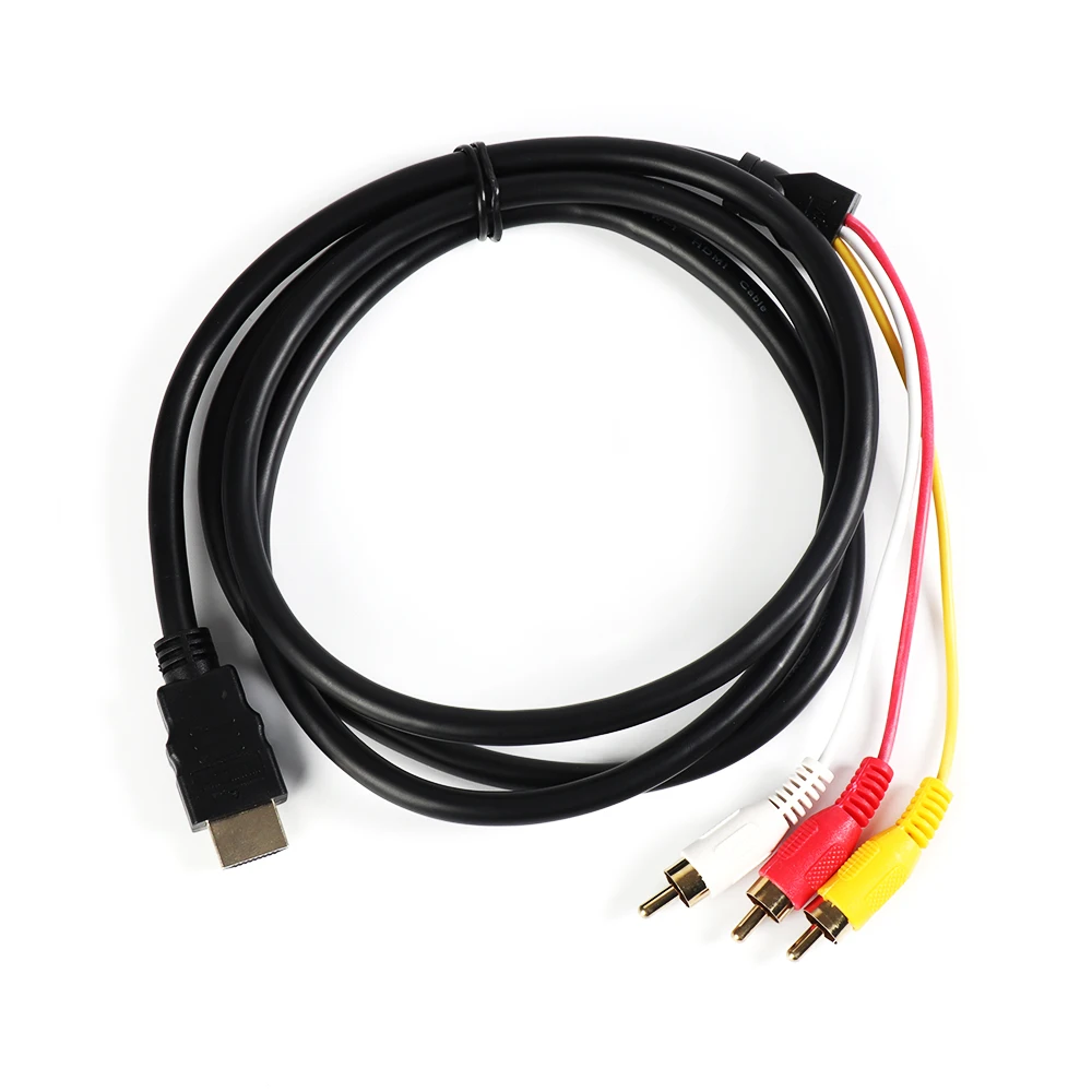 1 шт. 5 м штекер 3 RCA Видео Аудио AV HDMI совместимый кабель адаптер для HDTV 1080P/Y9X3