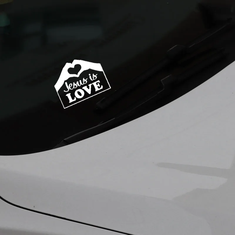YJZT 14.3CM*11.7CM Jesus is LOVE Vinyl Decal Car Sticker Faith Christian Bible Black/Silver C3-1298 | Автомобили и мотоциклы