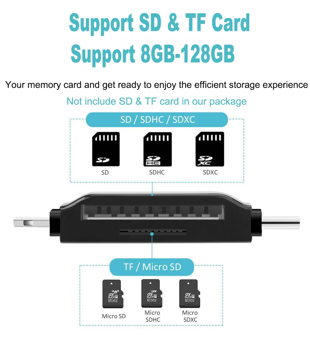Считыватель карт памяти Ingelon type C Micro SD tipo C OTG USB C RS MMC Flash Memory idragon для iPhone iPad MacBook адаптер 4в1 считыватель SD карт