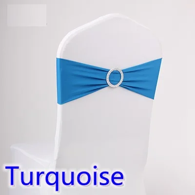 Бирюзовый цвет ленты из спандекса на стулья Свадебная лента стул с алмазные