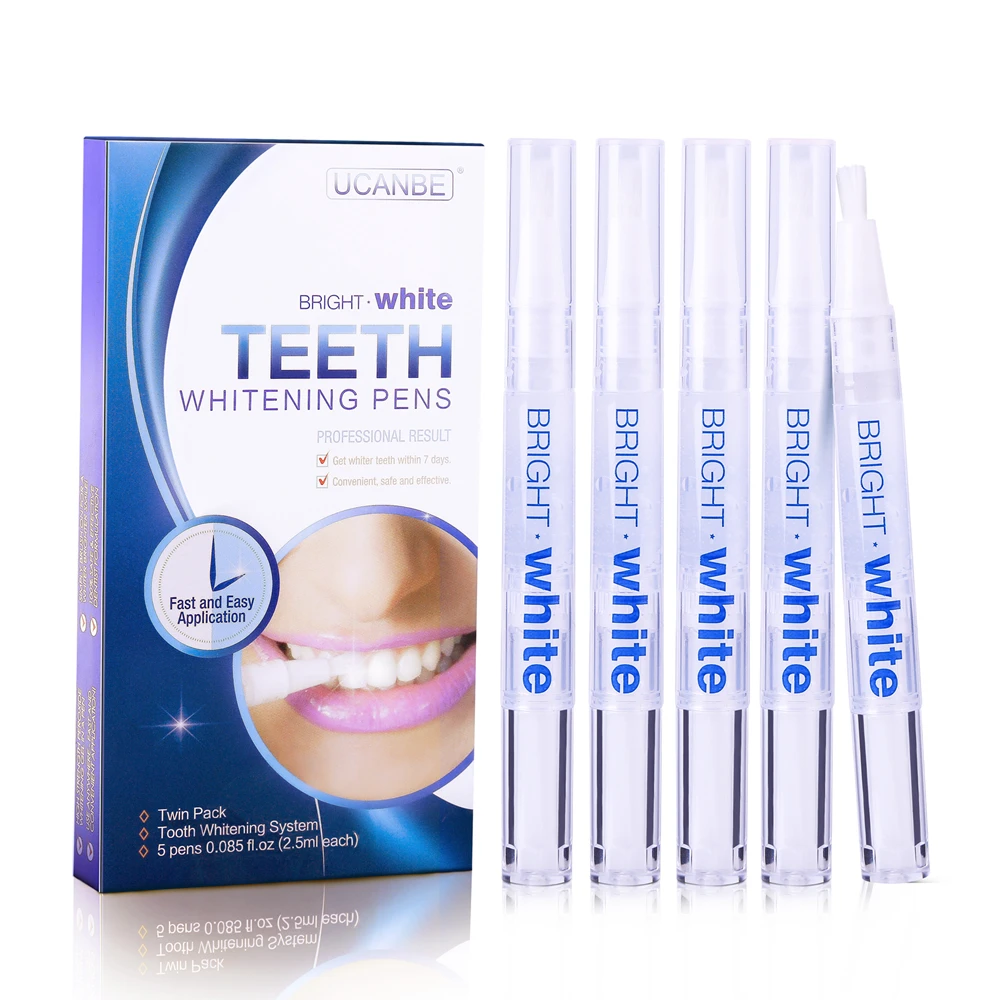 1 lot 5 шт./лот UCANBE отбеливающая ручка для отбеливания зубов, гель-пероксид для чистки зубов, набор для удаления пятен, яркий отбеливатель для зубов, уход за полостью рта - Цвет: 1 lot