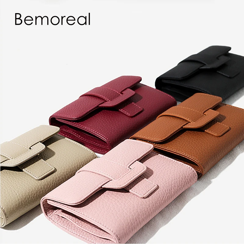Кошелек Bemoreal из натуральной кожи дизайнерский короткий Дамский бумажник с