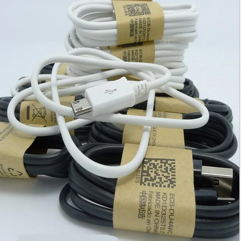 

1 м 3FT белого и черного цветов OD 3,4 мм микро V8 5pin usb кабель для зарядки и передачи данных для samsung s4 s6 s7 edge android телефон