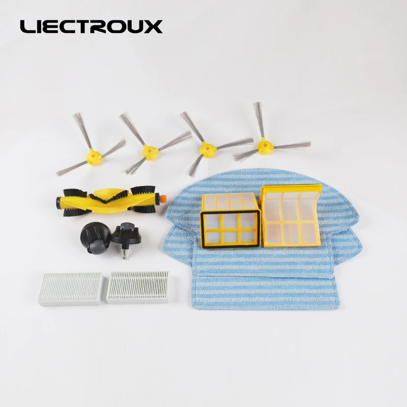 (B6009) для робота-пылесоса LIECTROUX B6009 резиновая щетка боковая HEPA основной фильтр