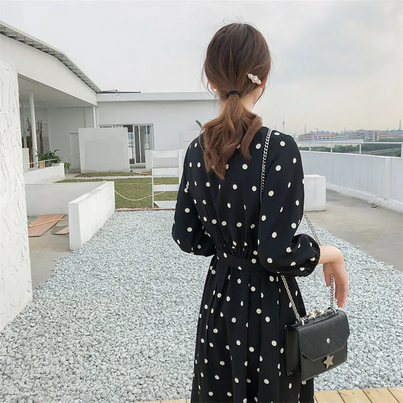 Женское шифоновое платье стрейч с V образным вырезом лето 2019|Женские платья| |